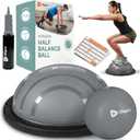 Lifepro Half Balance Ball Trainer - Stability Ball for Exercise, Full-Body Workouts, Home Gym, and Physical Therapy - Horizon Balance Ball Half Non-Slip Equipment for Balance Training (Gray)