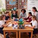 Geelin 24 Pack Classroom Caddy Bulk, 9.3 x 8.5 x 5.1 inch, Morandi