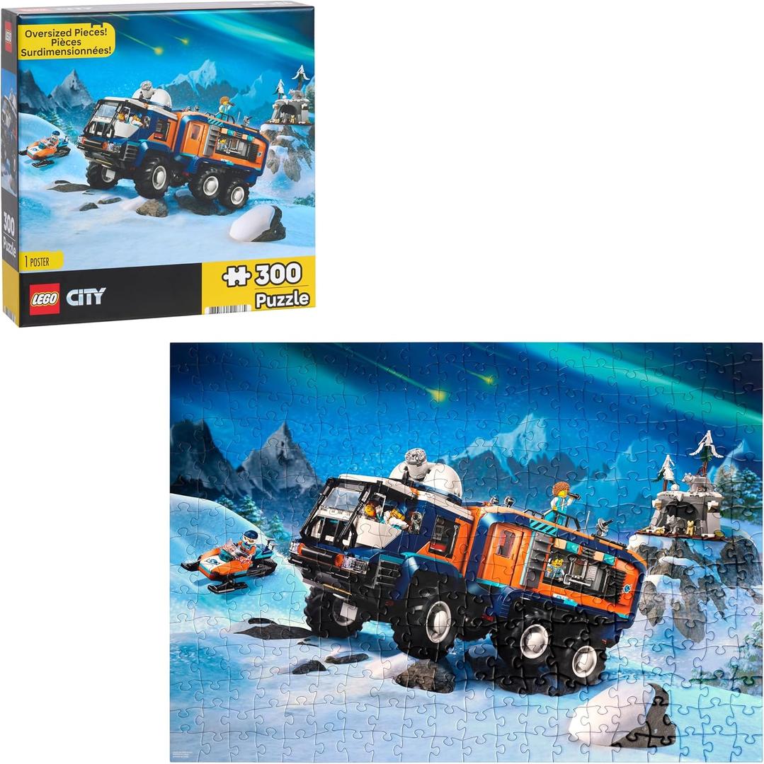 LEGO City Oversized Puzzle, 300 Pieces, Arctic Truck Scene, Small