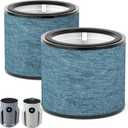 Leemone 2 Pack HP070 Replacement Filter Compatible with Shark HP072/ HP071BRN Air Purifier, H13 True HEPA & Activated Carbon Blue