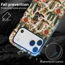 Case for iPhone 17 Pro,Anti Drop Scratch Frosted Protective Cover Case for Women Girl-Western Cactus Cowgirl Boots Floral
