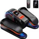 Foot Exercise Machine, Quite & 12 Adjustable Speeds Seated Pedal Exerciser LCD Display & Smooth for Home and Office, Low Impact Foot Peddler Exerciser While Sitting for Seniors