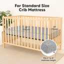 2-Pack Waterproof Baby Crib Sheets for Boys, Girls - 52x28 Viscose Derived from Bamboo Toddler Bed Sheet Neutral, Fitted Crib Mattress Protector Cover for Baby Bedding, Soft & Gentle (Woodland)