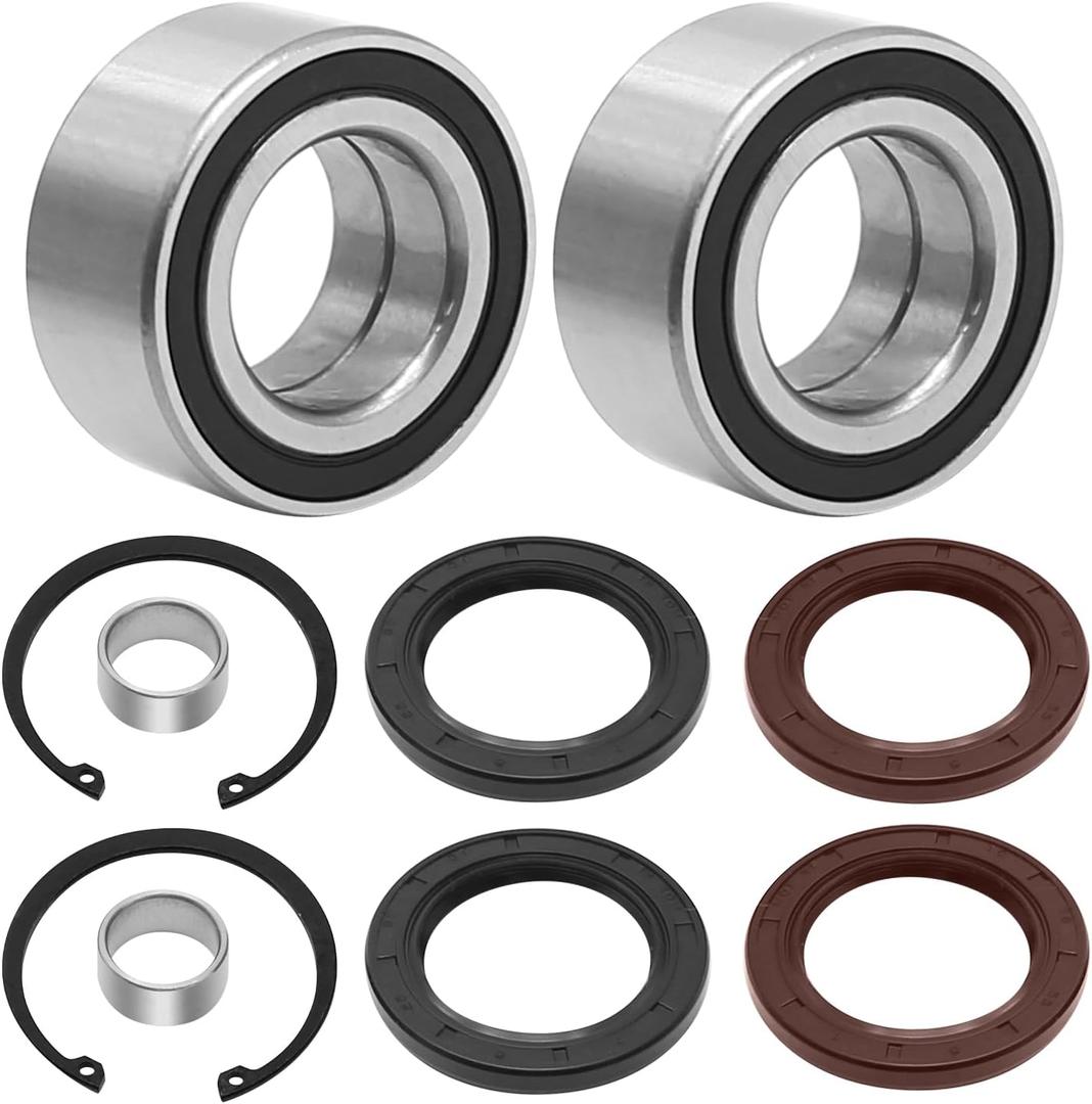 Front Wheel Bearings & Seals Circlip Dust Seal Replacement for Honda Fourtrax 300 TRX300FW 4x4 1988 1990-2000