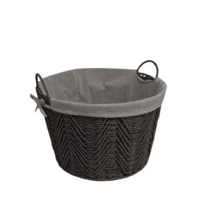 Gray Basket With A Liner Lining 15x10