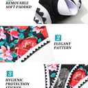 SEAFORM Women Two Piece High Waisted Bikini Set Boho Floral Print Swimsuit Tummy Control Bathing Suits Sexy Vintage Swimwear (Small, Red Flower)