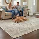 Muddy Mat® Tuscany 8ft x 10ft Washable Muddy Carpet for Living Room, Bedroom & Dining Room – Modern Soft Low Pile Non Slip Carpet – Pet Friendly Waterproof Foldable Area Rugs for Home