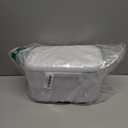 SUBEKYU Mini Trash Can with Lid,Small Desk Trash Can,Countertop Mini Garbage Cans,Tiny Waste Basket,White,with 3 roll Bags