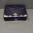 SLEEP SANCTUARY Satin Sheets Queen Size  4 Piece Luxury Silky Bed Set, Softer Than Silk, 15" Deep Pocket, Cooling & Wrinkle-Free, Moisture-Wicking & Breathable for Hair & Skin (Striped Blue)