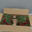 2PCS Artificial Christmas Swags with Norfolk Pine, Red Berries and Pinecones, 24" Christmas Thanksgiving Decorations for Front Door, Mantel, Staircase, Window, Xmas Décor