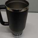 Hydro Flask 40 Oz Clear Lid Travel Tumbler with Straw and Handle - Insulated Stainless Steel in 40 Oz Black