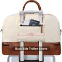 Weekender Bag for Women, Large Overnight Bag Canvas Travel Duffel Bag Carry On Tote with Shoe Compartment 21" 3Pcs Set