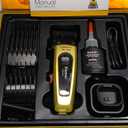 KEMEI 90-4 Professional Hair Clippers for Men, 11500 RPM Barber Clippers with LED Display, Cordless Hair Trimmer with DLC Blade & Charging Base, 2000 mAh Hair Clipper for Barbers Haircut Kit