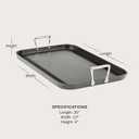 All-Clad HA1 Hard Anodized Nonstick Griddle 13x20 Inch Oven Broiler Safe 500F Pots and Pans, Cookware Black