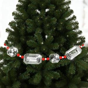 Jenaai Large Christmas Jewel Ornaments 36 Inch Acrylic Jewel Garland for Christmas Tree Hanging Decorations for Xmas Ornaments Mantel Table Centerpieces Wedding Holiday Party Decor