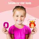 Large Magnetic Letters and Animals, Educational Learning Tool for Kids Word Recognition 52 Pieces Magnets Include 26 Colorful Alphabet Letters and Corresponding Cartoon Images