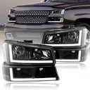 LED DRL Headlights Assembly for 2003-2006 Chevy Silverado