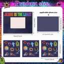 DoubleFill 24 Set 2026 VBS Jesus is the Light Picture Frame Craft Kits DIY Religious Photo Frames with Neon Light Stickers for Vacation Bible School Sunday School Activities Gift Party Favor