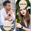 Genuine Leather Band Compatible with Samsung Galaxy Watch 8 40mm/44mm/ 8 Classic 46mm 2025 Only,Soft Wristband Stylish and Comfortable Replacement Strap for Women Men,Brown