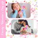 Demonwer 24 Set Mother's Day Flower Bouquet Craft Kit DIY Flower Greeting Card Handmade Bouquet Cards Craft Gifts for Valentine School Classroom Exchange Gift Party Supplies (Heart)