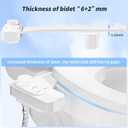 SAMODRA Non-Electric Bidet - Self Cleaning Dual Nozzle (Frontal and Rear Wash) Fresh Water Bidet Toilet Seat Attachment with Independent Adjustable Water Pressure (Classic White)