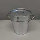 YOUEON 4 Liter Ice Bucket with Scoop and Lid, Double Walled Insulated Ice Bucket for Parties, Cocktail Bar, Wine Chiller, Beverage Tub with Carry Handles, Indoor & Outdoor Use, Silver