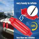 Affordura Boat Fender 4 Pack Boat Bumpers Fenders with 4 Ropes, Boat Bumpers for Pontoon Boat Fenders Inflatable
