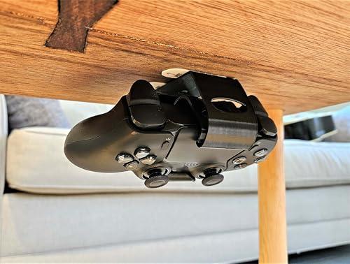 GameGrab Controller Holder – Under Desk or Wall Mount for PS5 DualSense, Xbox, and Switch Pro Controllers | Quick Snap-in Design | Made in USA