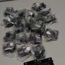 50 Pack (25 Pairs) 1/2" Overlay Semi-Hidden Cabinet Hinges - Matte Black Self-Closing With Silicone Cushion for Kitchen Cabinet Doors