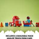 LEGO Disney Pixar Mack at The Race Cars Toys - Pixar Cars Birthday Gift for Toddlers, Preschool, Boys & Girls, Ages 2+ - Educational Building Toys Set - 10417