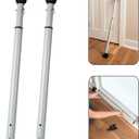BRINKS Door Security Bar - Adjustable Brinks Door Security Bar for Travel, School, Dorm and Home - Door Jammer for Hinged Doors and Sliding Door Security  Silver - 2 Pack