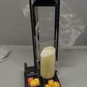 22'' 19'' Large Lanterns Decorative Outdoor Indoor, Set of 2 Black Metal Candle Lanterns Halloween Lanterns Modern Farmhouse Floor Lanterns Decorative for Home Decor, Mantle, Patio, Porch, Garden