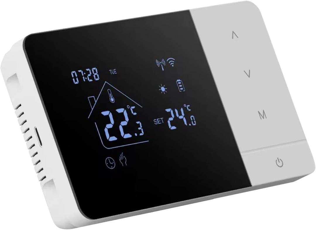 Smart WiFi Thermostat – Heat Cool Temperature Controller | Touchscreen Programmable Room Control | App & Voice Control Compatible | for House RV Hotel Living Room Bedroom Bathroom Indoor Climate