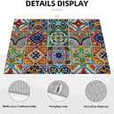 Talavera Mexican Tiles Dish Drying Mat For Kitchen Counter, Super Absorbent Microfiber Dish Drying Pad, Kitchen Gadgets For Easy Clean Multi-Use Large 18"x24"