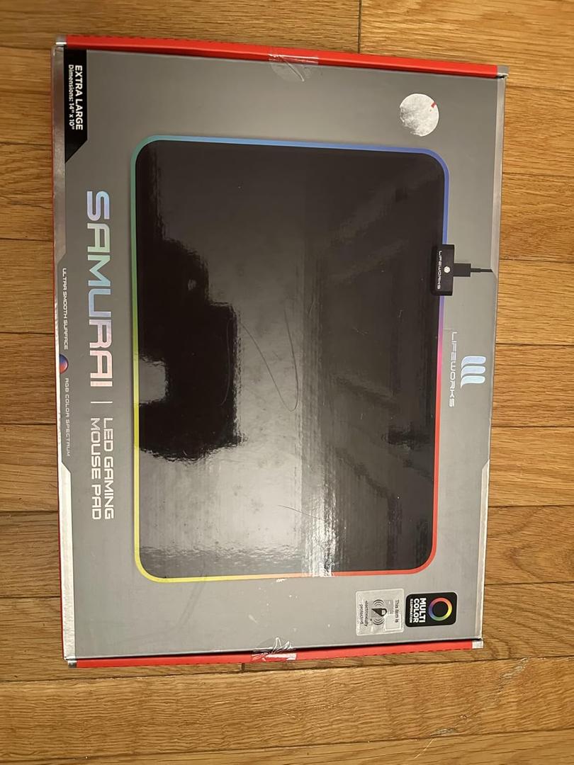 LIFEWORKS Samurai LED Gaming Mouse PAD Multicolor Illumination