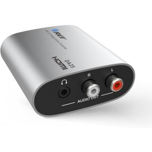 OREI HDMI eARC & ARC Audio Extractor Converter  HDMI ARC to RCA L/R Converter with 3.5mm Jack  ARC/eARC Audio Converter for Speaker, Headphone, Home Theater (DA25)