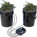 VEVOR DWC Hydroponics Grow System, Hydroponic Growing System with Top Drip Kit, Deep Water Culture 5-Gallon 2 Buckets, with Air Pump, Air Stones and Water Level Device for Leafy Vegetables