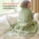 Heated Blanket Electric Throw Waffle, 50x60 Inches Sherpa Fleece Fast Heating Blanket 6 Heating Levels & 4 Hours Auto Off ETL Certification, Sage Throw