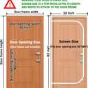 Upgraded Pet Screen Door,Fits Door Opening Size 30''x 80'',Thickened Cat Resistant Mesh Screen Door for Living Room,Kitchen,Bedroom,Cat Proof Screen with Zipper Closure.