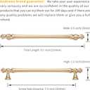Asidrama 6 Pack 7.5 Inch(192mm) Brushed Brass Kitchen Cabinet Handles, Gold Cabinet Pulls Kitchen Cabinet Hardware for Cupboard Drawer Pulls