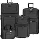Travel Select Amsterdam Expandable Rolling Upright Luggage, Gray, 4-Piece Set