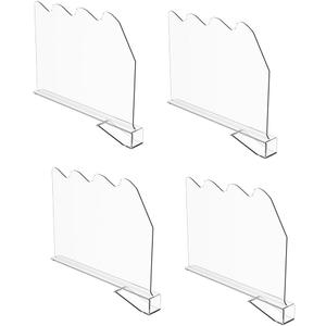 Home 4 Pack Acrylic Shelf Dividers for Closet Organization - Closets Shelf and Closet Separator for Storage Organization