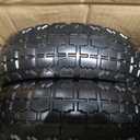 Gorilla Cart Wheels 10" Flat-free Solid Tire and Wheel Replacement 4.10/3.50-4 for Hand Truck, Wagon, Garden Dolly, Trolley - 2 Pack
