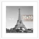 upsimples 16x16 Picture Frame, Wall Decor Photo Frames, White 1 Pack | 12x12 Square Frame with Mat for Gallery Wall, Family, Wedding, Baby, Dog, Dorm, Christmas
