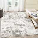 ROYHOME Modern Abstract Area Rug 3x5 Non Slip Non Shedding Rug Low Pile Stain Resistant for Bedroom Living Room,Taupe/Beige