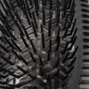 Curl Defining Brush for Thick Coily Hair, Firm-Bristle TPEE Detangling Brush for Coarse 4A4C Curls, Dual-Sided Wide & Narrow Tooth Brush for Wet & Dry Curl Shaping Women & Men (2054-Matte Black)