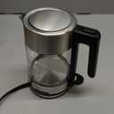 Amazon Basics Electric Kettle with Glass Carafe for Tea and Coffee, Fast Boiling, Auto Shut-Off, Boil-Dry Protection, Temperature Control, Removable Filter, 1 Liter, 1500W, BPA-Free