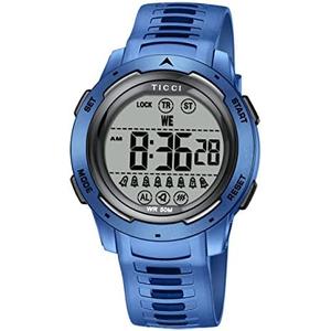 TICCI Men Women Unisex 8 Alarm Vibrating Watch Medication Aids Vibra Alert Pill Reminder Big Digits Waterproof