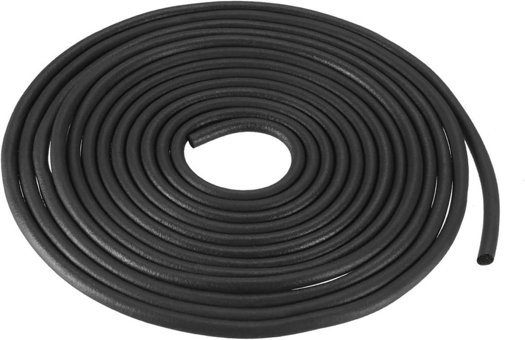 uxcell Foam Rubber Weather Seal Strip, 3mm(1/8") Diameter 6 Meters (19.69Ft) Long Round EPDM Rubber for DIY Gasket, Warehouse, Pads, Foam Tubing, Crafts