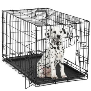DUMOS Dog Crate, 30 Inch Medium Double Door Dog Cage with Divider Panel and Plastic Leak-Proof Pan Tray, Folding Metal Wire Pet Kennel for Indoor, Outdoor, Travel
31.25 x 19.25 x 4.25 in